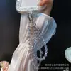 Cadena de Teléfono Móvil de Cristal Rueda Simple Perla Plana Cadena Doble Cadena Colgante de Teléfono Móvil Colorida Cadena de Cuerda de Perlas Hecha a Mano Llavero DIY