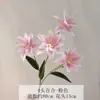 Flor Artificial 3D de Lirio de Doble Pétalo Modelo Nuevo Transfronterizo Flor de Lirio Decoración de Boda Arreglo Floral para Sala de Estar Material de Flor Artificial