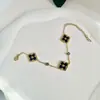 Pulsera de Tela con Forma de Diamante de Trébol de Cuatro Hojas, Joyería de Nicho Italiana Cepillada, Nuevo Estilo de Alta Gama, Venta Directa de Fábrica, Estilo Geométrico