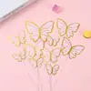 Adorno para pastel de cumpleaños de mariposa dorada repujada para celebridades de internet transfronterizas, decoración creativa de diosa para pastel, suministros de decoración para fiestas