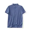 Deslocamento Urbano! Camisa Polo de Negócios 7A Resfriamento Gelado Antibacteriana Sem Costura Secagem Rápida, Respirável Masculina de Verão Manga Curta com Gola
