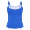 Top de yoga com costura falsa de duas peças transfronteiriço feminino slim fit mostra as costas finas e bonitas alças fitness roupa de ginástica sexy à prova de choque corrida
