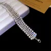 Estilo europeo y americano, pulsera y collar extravagantes con incrustaciones de diamantes, perlas y cuentas, joyería de perlas y diamantes, accesorios de lujo ligeros con un toque de alta gama, para mujeres