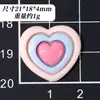 Color Macarrón Brillante Corazón Accesorios de Resina DIY Pegamento de Crema Funda para Teléfono Tocado Pinza para el Cabello Llavero Pegatina
