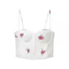 2026 Nuevo Conjunto de Tres Piezas Estilo Europeo y Americano Dulce Floral Vacaciones Adelgazante Camisola + Top Holgado de Manga Campana + Pantalones de Pierna Ancha de Cintura Alta