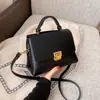 Bolso pequeño cuadrado francés retro simple de alta calidad transfronterizo, bolso de mano versátil de color liso