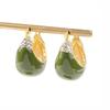 Pendientes de Aro Verdes Aocado Elegantes de Lujo Ligero Moda Versátiles Sensación de Alta Gama Pequeños Frescos Pendientes de Bolso Verdes