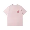 Camiseta de Algodón Puro para Mujer con Texto de Buena Suerte Infinita, Manga Corta, 230g, Estilo Japonés Casual Holgado, Ropa de Nicho para Mujer