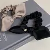 Acessórios de Cabelo Simples de Alto Padrão Laço de Cetim Elegante Anel de Cabelo Elegante Laço de Cabeça Feminino Corda de Cabelo 2025 Novo Tendões de Borracha