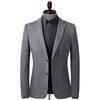 Traje de punto de lana Leishibert para otoño e invierno traje pequeño para hombres jóvenes y de mediana edad traje casual de lana de corte ajustado para hombres