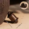Colgante de Rueda de Oración Tallada de Sándalo Accesorios para Manualidades Pequeñas Artesanías de Madera Partes de Colgante para Pulsera de Cuentas de Oración Budistas