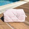 Bolsa de cosméticos con estampado floral, muy popular en Amazon, pequeña bolsa de almacenamiento con estampado floral, neceser de viaje para invierno.