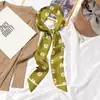 Bufanda Pequeña de Seda para Mujer Estilo Coreano Versátil Letra Geométrica Cinta Diadema Larga Estrecha Elegante de Moda Bufanda Decorativa Multifuncional