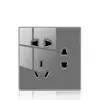Enchufe de Pared Tipo 86 Montaje Superficial con Cinco, Diez o Quince Orificios para Uso Doméstico, con Panel de Enchufe con Interruptor de Encendido de Doble Control