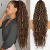 Peluca Estilo Europeo y Americano de 30 Pulgadas con Pinza de Garra Cola de Caballo Ola de Agua Cabello Largo Rizado Esponjoso Permanente de Maíz Cola de Caballo Amazon