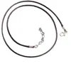 Accesorios para Joyería Cordón para Collar DIY Cierre de Langosta Cordón de Cuero Negro Encriptado Hilo de Cera Coreano Cordón para Gafas Cordón para Colgante Correa para el Cuello