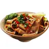Fideos de trigo sarraceno sin cocción con aceite rojo y salsa de sésamo, fideos instantáneos fríos, alimento básico bajo en grasa, comida rápida para dormitorio