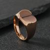 Anillo liso de acero inoxidable transfronterizo de Europa y Estados Unidos, anillo de moda con personalidad, anillo de corazón de amor, anillo de pareja, joyería de mano