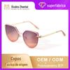 Ins Óculos Estilo Coreano Retro Atrito Magnético Óculos de Sol Rosto Redondo Grande Armação Polarizada Miopia Óculos para Mulheres Internet Celebridade Rosto Pequeno