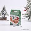 Embalagem de cozimento de Natal saco de papel portátil floco de neve caixa de embalagem crocante doces biscoitos nougat mão pequena caixa