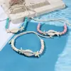 Pulsera Ojo de Concha Estilo Bohemio Nuevo Transfronteriza Cuerda de Mano Tejida de Algodón Estrella de Mar Venta Caliente Estilo Vacaciones de Playa