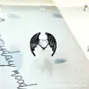 Pendientes serie tinta negra de aleación de titanio F-136, rosca interna de titanio G23, anillos de labio de circonita cúbica, joyería para piercing