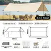 Lona Quadrada para Acampamento ao Ar Livre Tecido Oxford Cola Preta Espessada Impermeável Proteção Solar Equipamento para Exterior Toldo Portátil