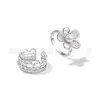 Serie de Ballet Anillo de Flor para Mujer Diseño de Nicho Lujo Accesible Índice del Dedo con Perla Artificial Estilo Inteligente, Sencillo y Exquisito