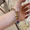 Pulsera de Cuentas Vintage Copo de Nieve de Piedra Lunar, Lujo Ligero, Sensación de Alta Gama, Diseño de Nicho Único, Joyería Hecha a Mano