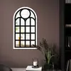 Mz1001-1013 Estilo Gótico Espejo Falso de Ventana Espejo Falso de Ventana de Madera Decoración del Hogar Pegatina de Pared de Espejo Acrílico
