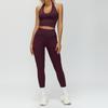 Zechuang Roupa Esportiva Costas Lisas em I Feminina Cintura com Cordão Levantador de Quadril Roupa de Yoga Roupa de Yoga Fitness 7725
