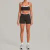 Conjunto de Roupa de Yoga com Contraste de Cores de Outono para Mulheres, Slim-Fit Fitness Esportes ao Ar Livre Emagrecedor Conjunto de Duas Peças 2209+8102