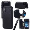 Para iPhone16 Celular Couro Caso Crazy Horse Padrão Apple 15 Celular Caso Criativo Max Adesivo Cartão Protetor Caso
