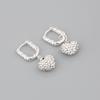 Brincos de amor incrustados de diamantes de luxo estilo coreano, brincos femininos de outono e inverno, brincos ovais de nicho de alta qualidade, brincos para todos os acessórios