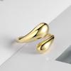 Anillo de apertura con diseño geométrico hueco para niña, sencillo y versátil, ajustable, para estudiantes, accesorios transfronterizos