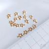 Accesorios Rellenos de Oro de 14K Conservación del Color Estrella Hueca de Cinco Puntas Colgante Pequeño de 6 mm Estrella Pequeña DIY Joyería Mini Colgante Material