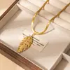 Colar de Diamante Personalidade Sol Simples de Aço Inoxidável Europeu e Americano Estrela-do-Mar Estilo Praia Corrente de Clavícula Metálica Retrô para Mulheres