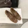 Hebilla de brida pieza de exhibición~4cm de aumento de altura interna nariz de cerdo puntera cuadrada francesa lazo zapatos de ballet zapatos Mary Jane para mujer