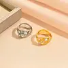 Anel Europeu e Americano Novo Quente Vendendo Anel Anel Feminino Retrô Exagerado Simples Personalidade Anel Feminino