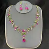 Joyas nupciales transfronterizas, joyas de boda, accesorios para vestido de novia de dos piezas, pendientes de perlas de diamantes de imitación, collar, traje para mujer