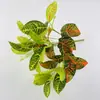 Ramo Pequeño Artificial Personalizado de 7 Cabezas Planta Artificial Pequeña Planta de Hojas Falsas Accesorios para Paredes de Plantas Bonsái de Escritorio para Oficina
