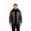 Comercio Electrónico Transfronterizo 2026 Estilo Nuevo Muestra Chaqueta de Cuero para Hombre Cuello de Piel Desmontable Engrosada Otoño/Invierno Chaqueta de Cuero Sencilla Ropa de Abrigo
