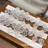 Nuevas Cuentas de Cristal Blanco Echo Cuentas Xiangyun Talladas Cuentas Sueltas Hechas a Mano DIY Cuentas Semiacabadas Cuentas Dobao