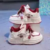 Zapatos para Niña Primavera 2026 Nuevo Modelo Tenis Blancos Infantiles Tenis Deportivos de Princesa de Cuero Zapatos de Dibujos Animados para Niños Pequeños