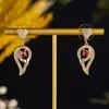 Nuevos Pendientes Largos de Zirconia de Colores Microincrustados de Lujo para Mujer, Primavera 2026, Aguja de Plata S925, Moda Versátil, Tendencia