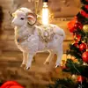 2027 Zodíaco de Ano Novo Ovelha Pingente Acrílico Plano Natal Ano Novo Ovelhinha Enfeite Decoração de Árvore de Natal Chave