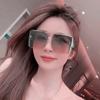 Nuevo estilo montura grande TikTok gafas de sol para mujer moda little red book gafas tornillo de copia gafas de sol para viajes transfronterizos 23711
