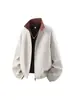 Chaqueta Americana Retro de Cuello Alto Holgada para Hombre de Primavera y Otoño, Abrigo Versátil Casual, Top de Moda Delgado y Elegante