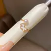Anel Aberto de Pérola de Pônei Banhado a Ouro 18K Real, Novo Anel de Dedo Indicador Colorido com Esmalte Estilo Chinês, Joia de Luxo Leve de Alta Qualidade