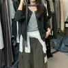 Novedad de Otoño Conjunto Coreano de Dos Piezas Estilo Coreano Dongdaemun Holgado Perezoso Chaqueta Corta + Camiseta Interior con Bufanda
